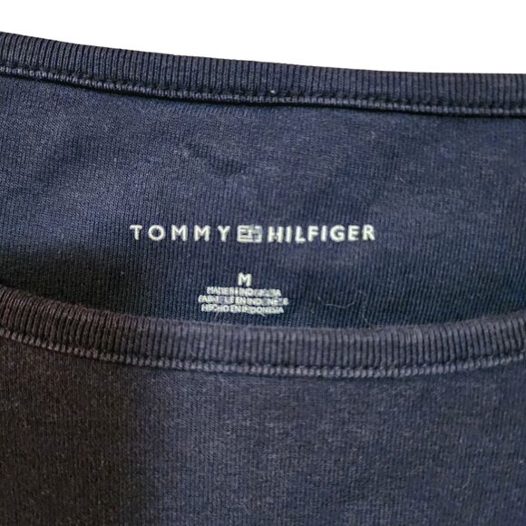Tommy Hilfiger Womens Navy Blue Crew Neck T-Shirt Size M - Picture 3 of 3